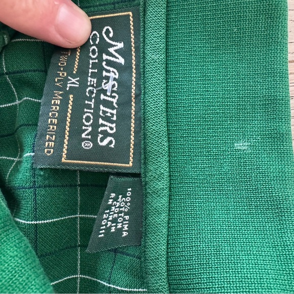 VINTGAGE Masters Collection Plaid Polo Shirt Green XL - Picture 3 of 6